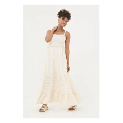 Fat Face - Yellow Med Moments Stripe Beach Dress