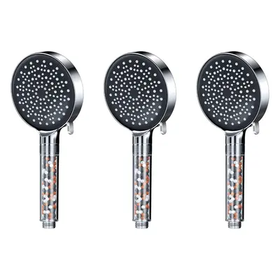 Showery® EcoFlow 2.0 - Best Shower Head For Low Water Pressure, 3x Showery® EcoFlow 2.0 / Withou