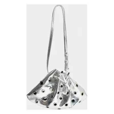 The Azura Silver Eyelet Detail Shoulder Bag