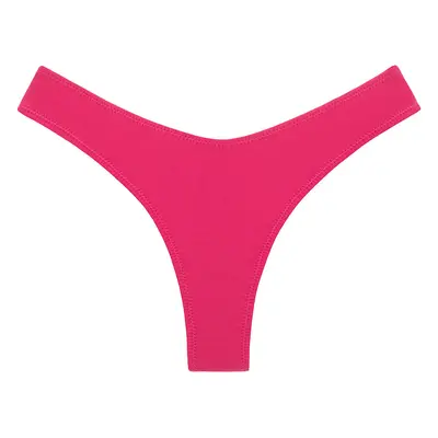 Women's Pink Raspberry Lulu Zig-Zag Stitch Bikini Bottom | Extra Small | Montce Swim