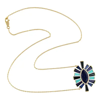 Women's Gold / White 18K Gold Baguette Gemstone & Diamond Evil Eye Choker Necklace | Artisan