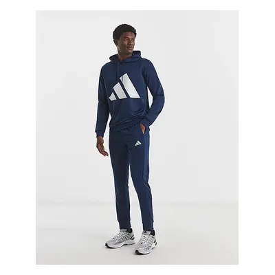 Adidas Big Logo French Terry Tracksuit Dark Blue - adidas - Size: 2XL 50/52