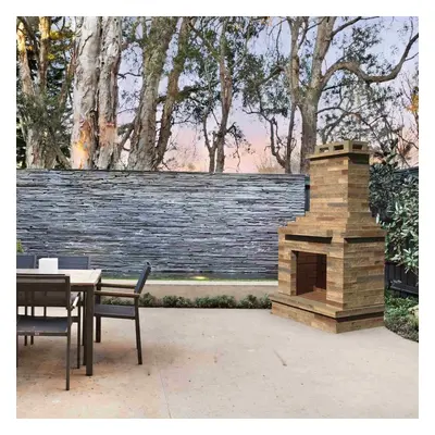 Callow Light Stone Outdoor Wood Burning Fireplace
