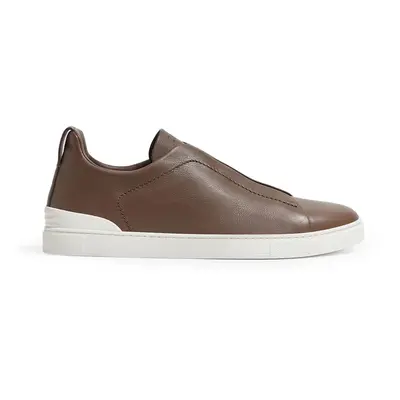 Zegna Triple Stitch Sneakers Brown